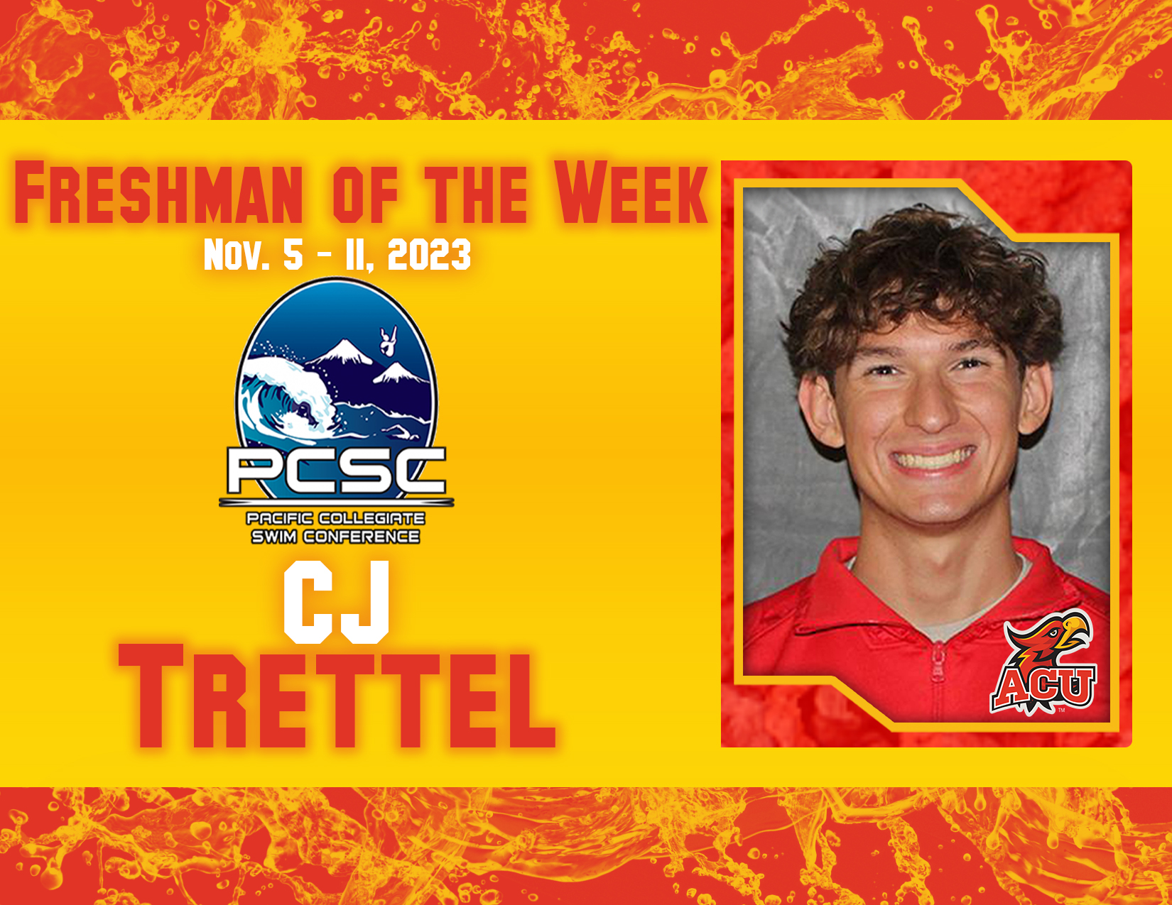 Male Freshman of the Week Nov. 5 - 11, 2023
