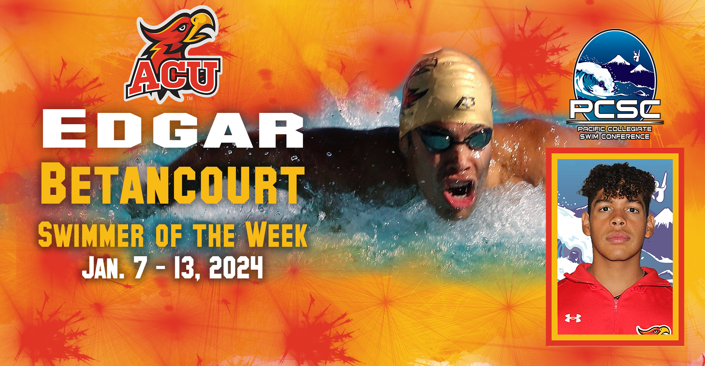 Male Swimmer of the Week Jan. 7 - 13, 2024
