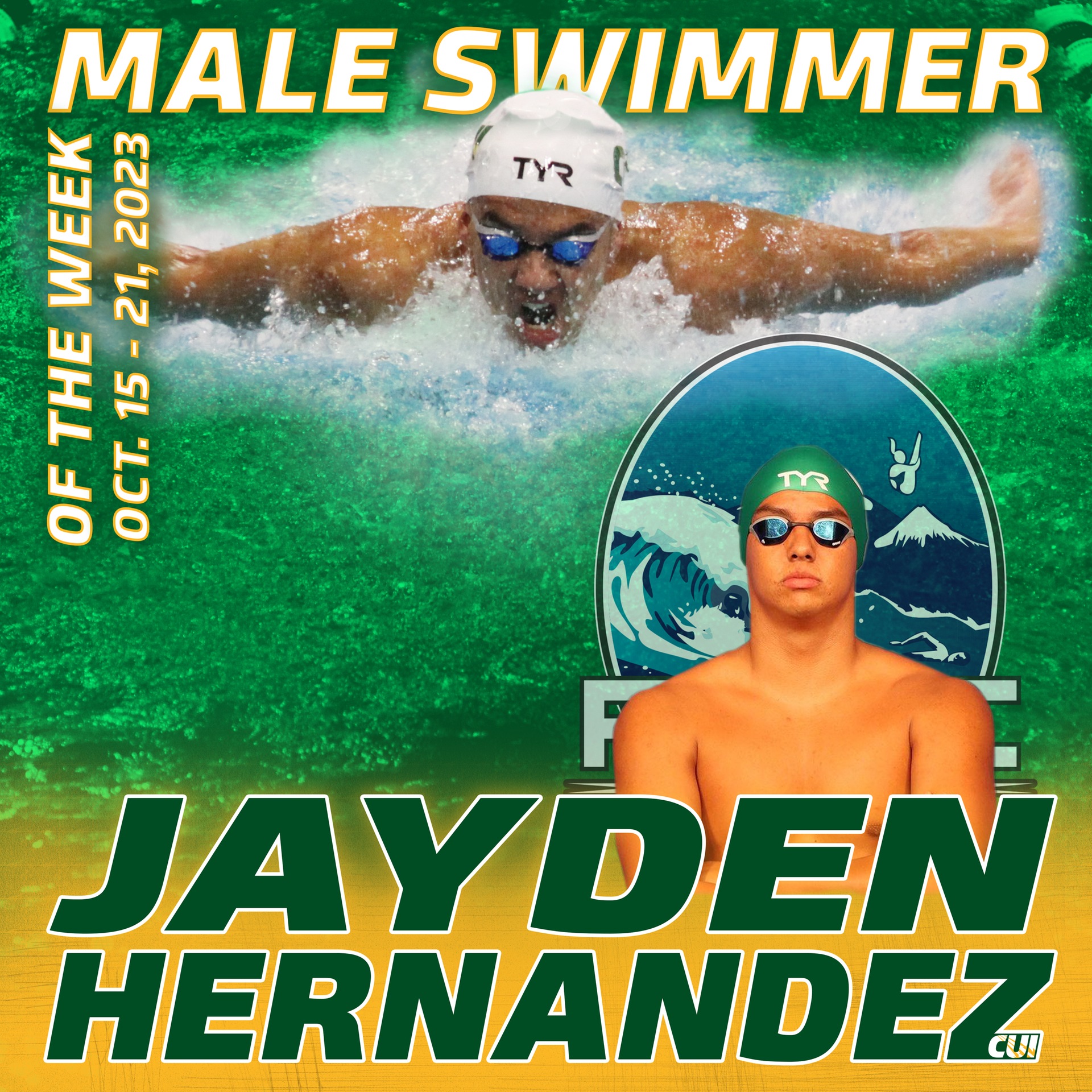 Male Swimmer of the Week Oct. 15 - 21, 2023