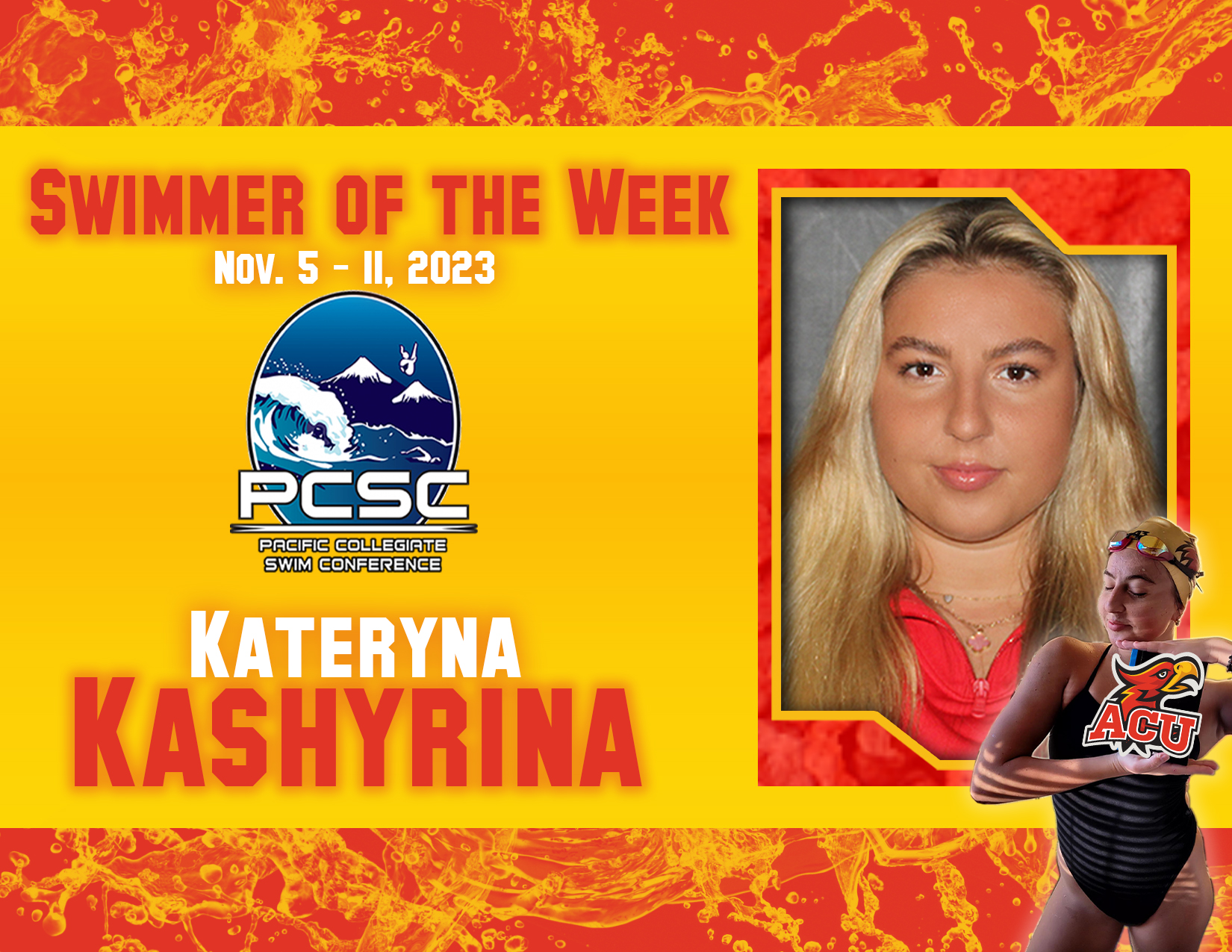 Female Swimmer of the Week Nov. 5 - 11, 2023