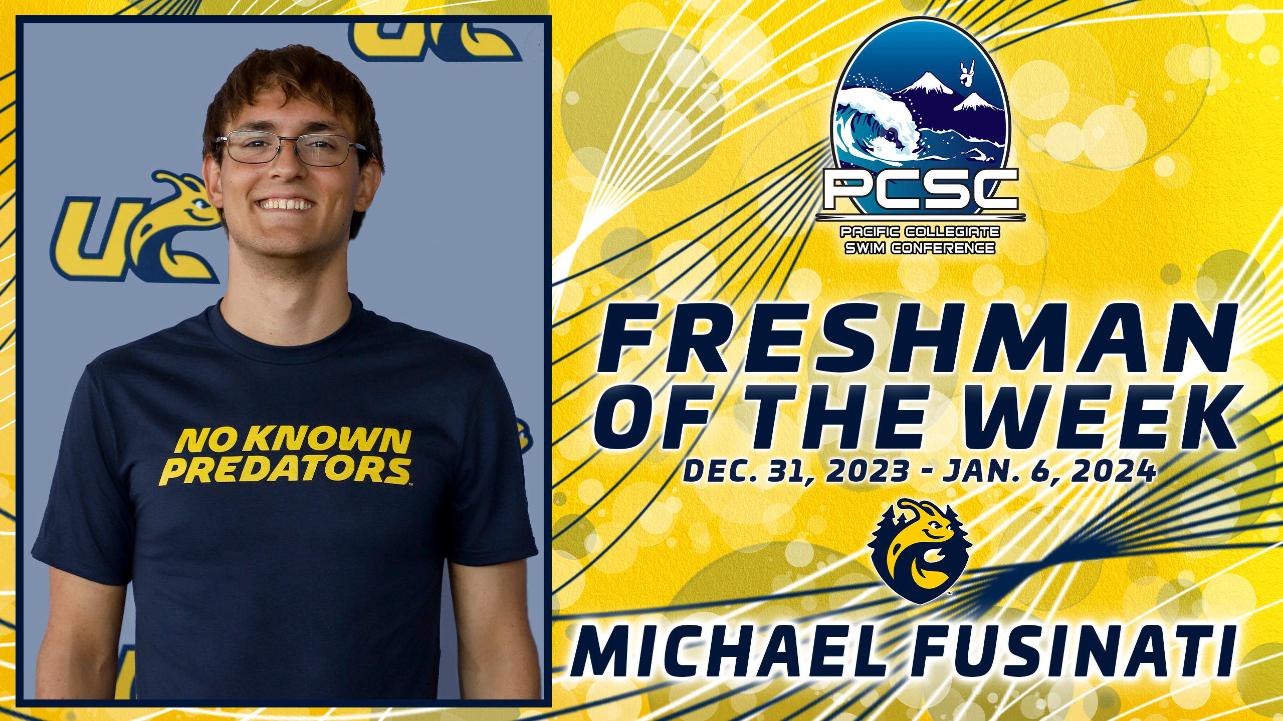 Male Freshman of the Week Dec. 31, 2023 - Jan. 6, 2024