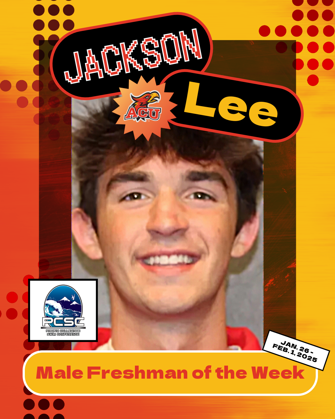 Male Freshman of the Week Jan. 26 - Feb. 1, 2025