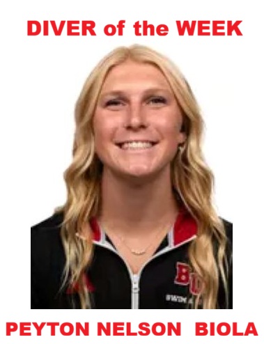 Week 15 Female Diver of the Week