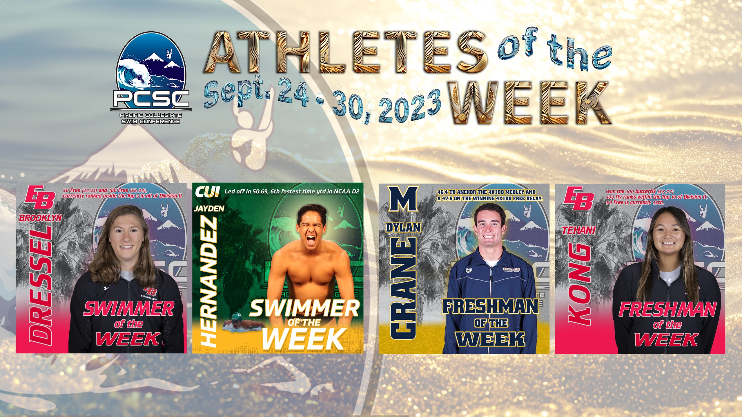 Athletes of the Week (9/24/2023 - 9/30/2023)