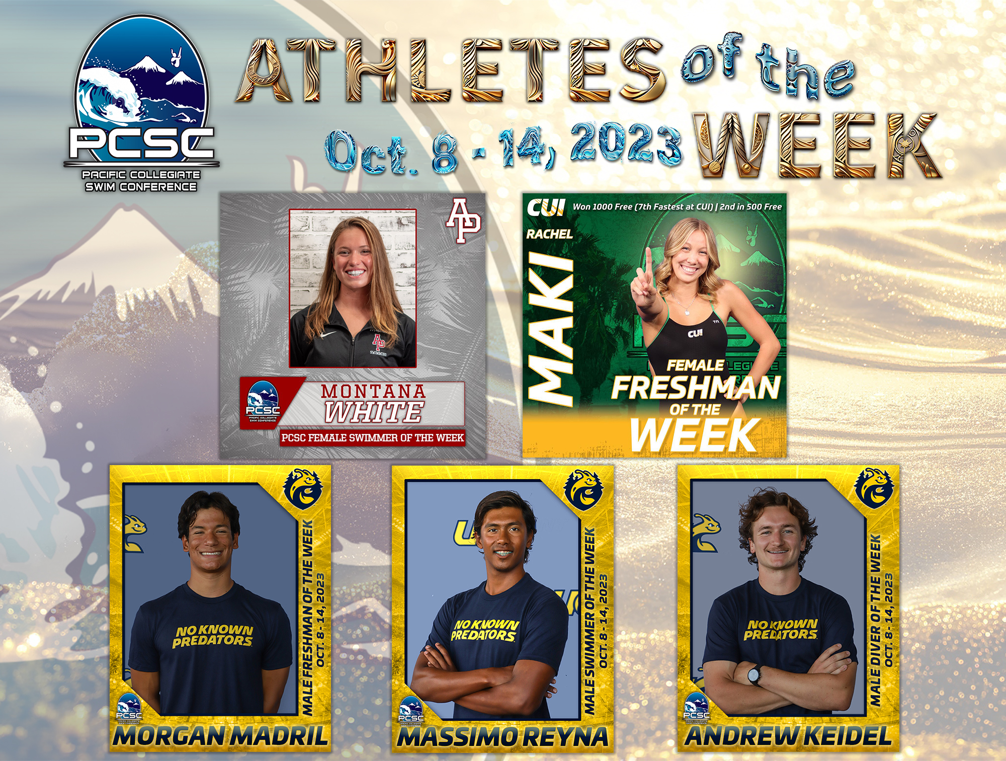 Oct. 8 - 14, 2023 Athletes of the Week