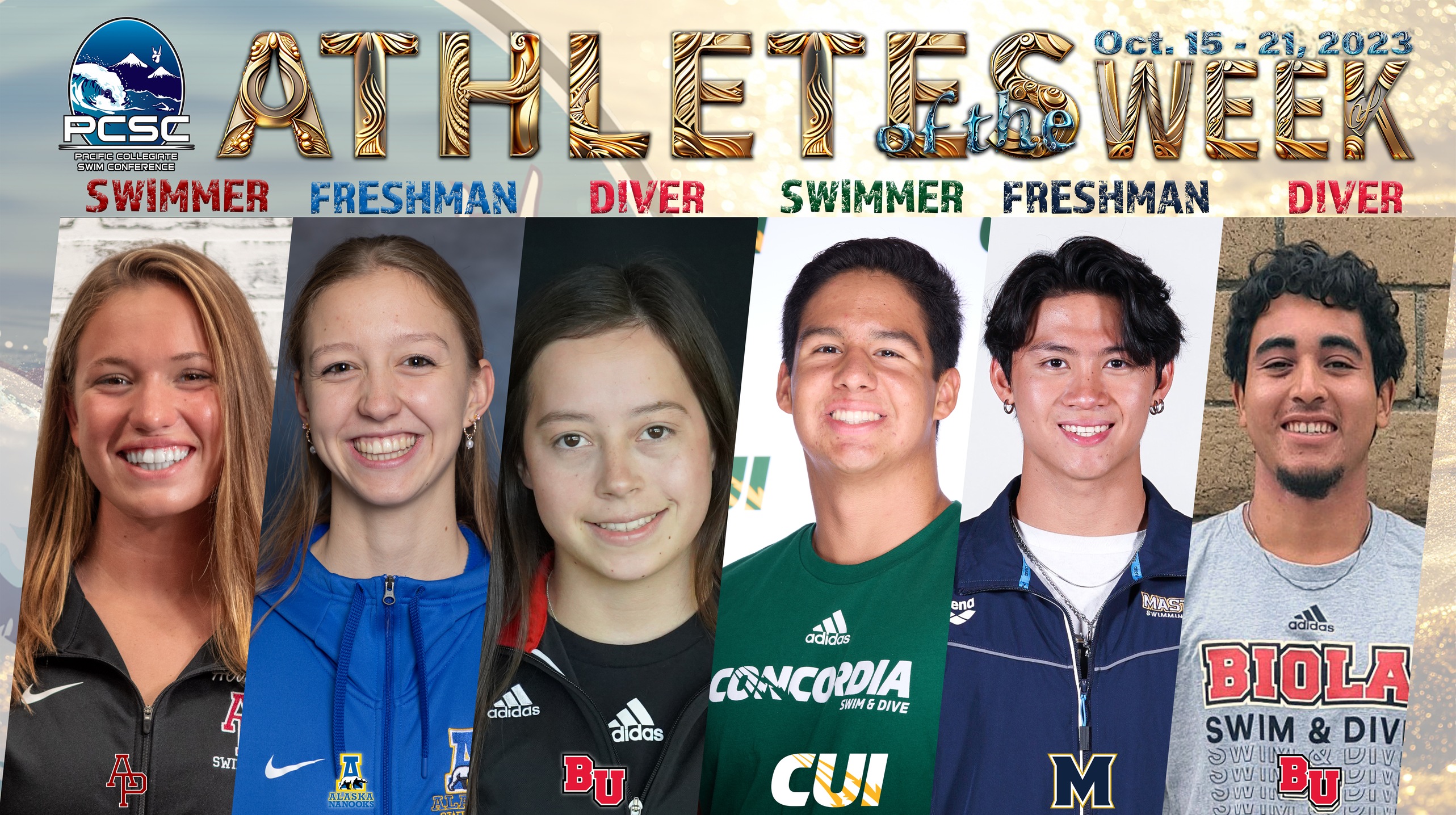Athletes of the Week Oct. 15 - 21, 2023