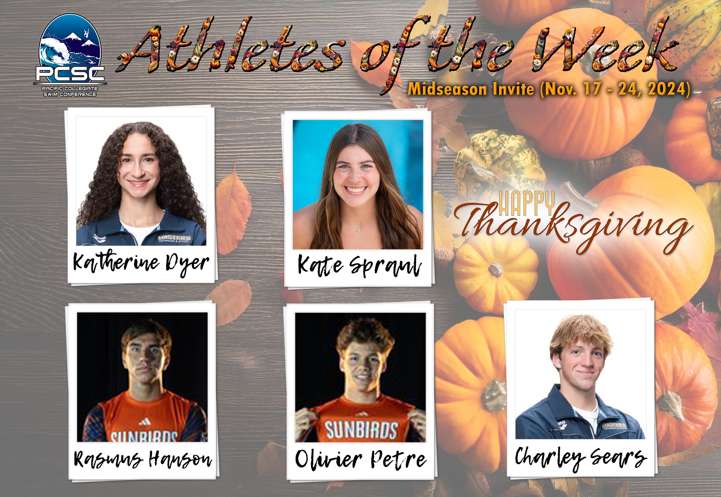 Athletes of the Week Midseason Invitational Edition (Nov 17 - 24, 2024)