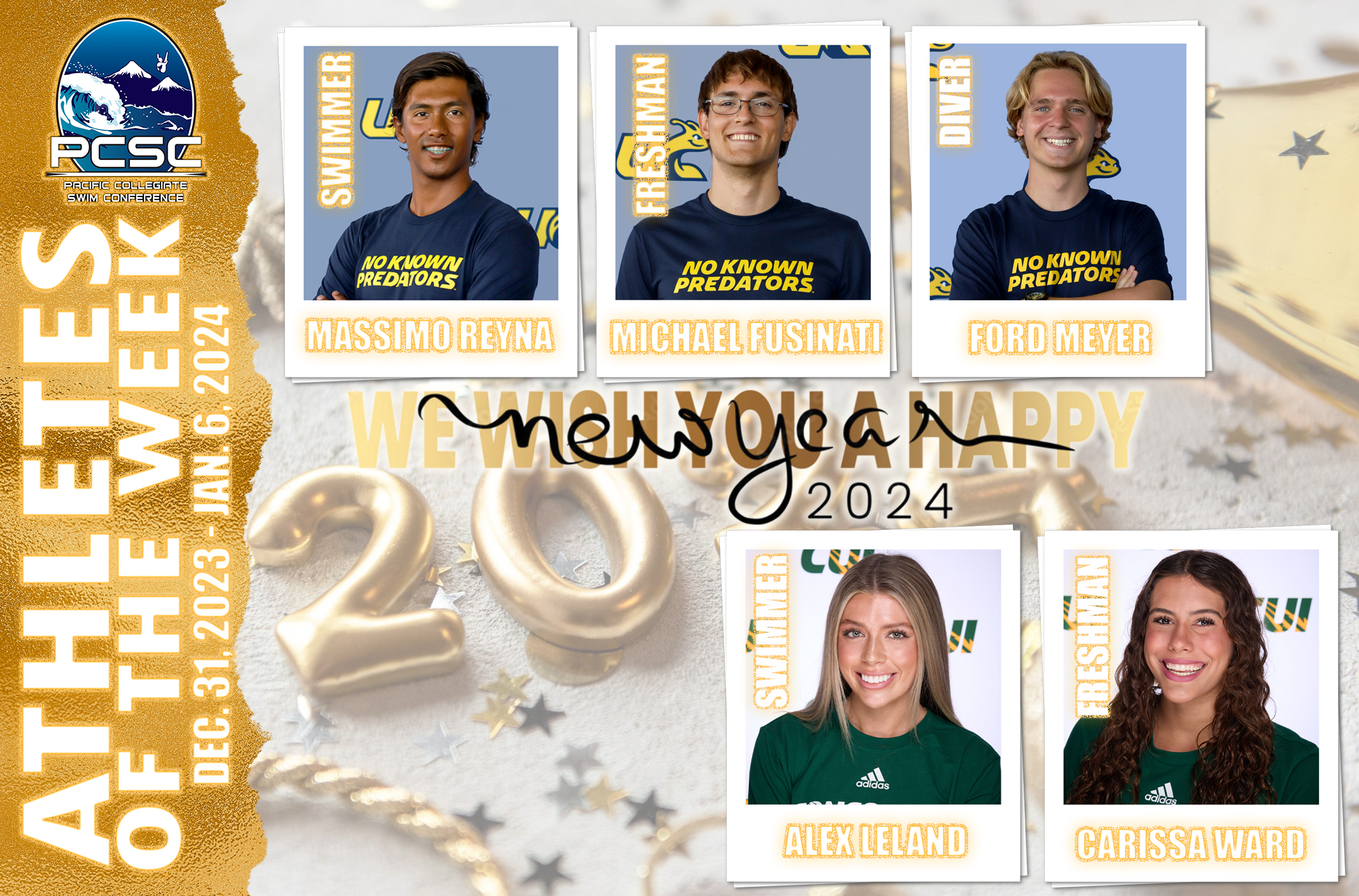 Athletes of the Week Dec. 31, 2023 - Jan. 6, 2024